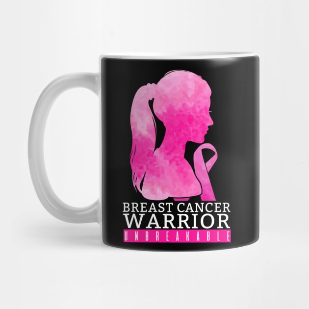 'Breast Cancer Warrior Unbreakable' Breast Cancer by ourwackyhome